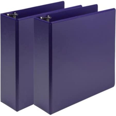 Davenport 3 in. Earths Choice Plant-Based Durable 3 Ring View Binders, Purple, 2PK DA3207081